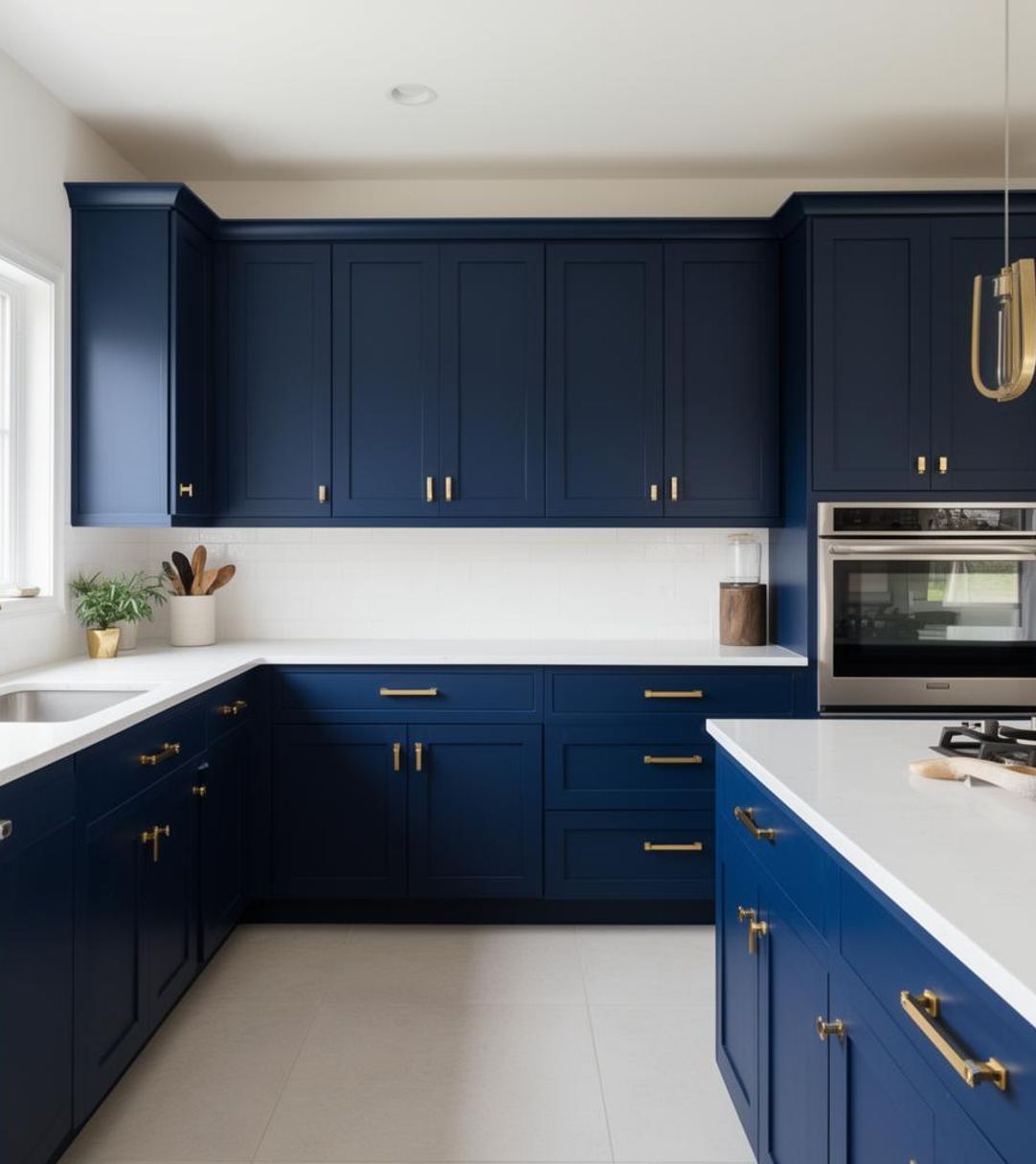 White painted kitchen cabinets