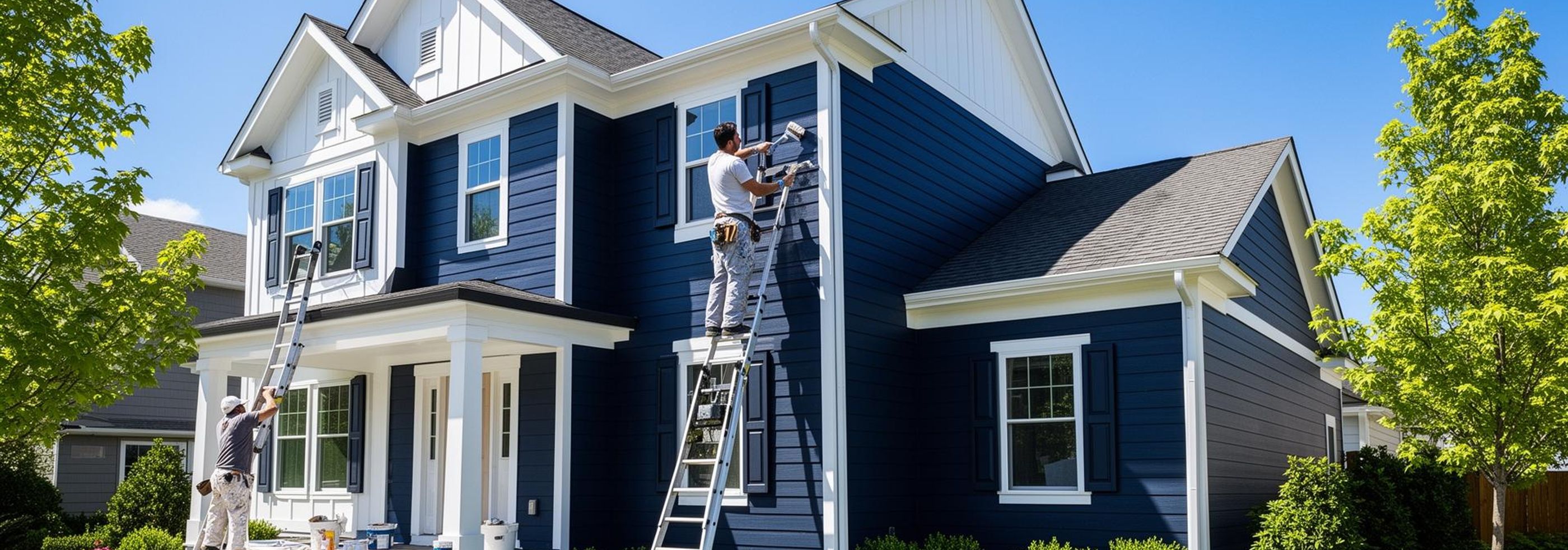 Freshly painted Ottawa home exterior with updated siding and trim