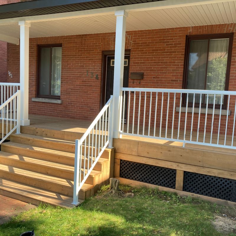 Front deck re-stain in Glebe before staining
