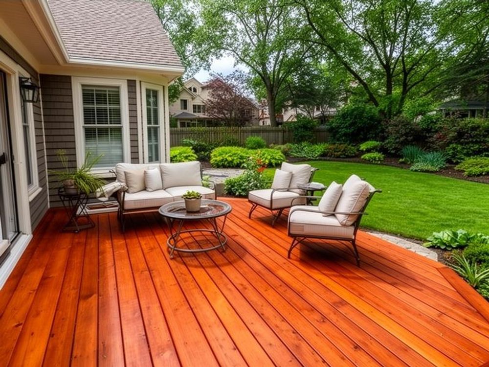 Freshly stained deck in Morgan's Grant, Kanata