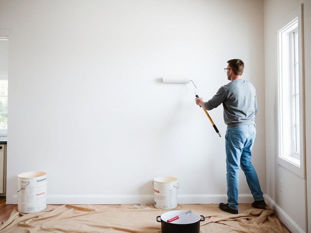 Professional Ottawa painter applying smooth interior wall coats