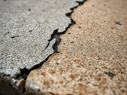 Freeze-thaw damage on concrete