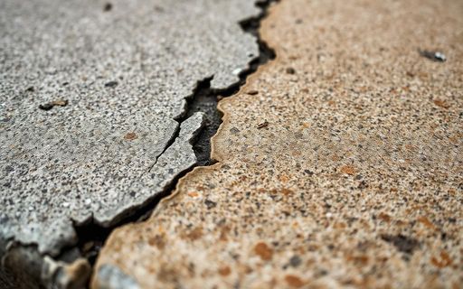 Freeze-thaw cracking on concrete