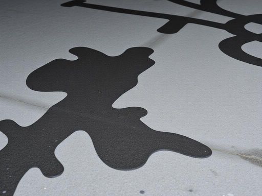 Oil stains on garage concrete floor