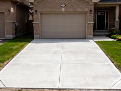 Sealed residential concrete driveway